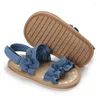 Premiers marcheurs infantile bébé filles garçons chaussures tout-petits sandales plates de qualité supérieure semelle en caoutchouc souple anti-dérapant été fleur dentelle berceau marcheur