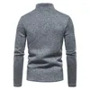 Men's T Shirts 2023 Sweatshirt Placket Zipper Design Solid Color Turtleneck Undershirt European Size Jacket Men