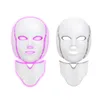 Yüz Bakım Cihazları 7 Renk Led Maske W/ Boyun Yüz Bakım Tedavisi Güzellik Anti Akne Koreli Pon Terapisi Beyazlık Cilt Gençleştirme Makinesi 230915