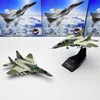 Aircraft Modle Scale 1/100 Fighter Model US MIG-29 Fulcrum Military Aircraft Replica Aviation World War Plane Collectible Miniature Toy for Boy 230915