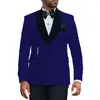 Ternos masculinos com design de fivela, 2 peças, casaco duplo, calça, xale, lapela, casamento, noivo, baile, smoking, conjunto de blazer sob medida