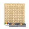 Children Wooden Math Multiplication Teaching Aids Counting Table Board Math Game Early Learning Educational Toys