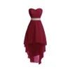 Robe de demoiselle d'honneur en mousseline de soie, avec perles, haut et bas, robe de bal, robe de soirée, nouvelle collection de bal, à lacets, Up276N, 2020