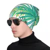 Berets Tropical Plant Green Stylish Stretch Knit Slouchy Beanie Cap Multifunction Skull Hat For Men Women