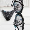 Kvinnor underwer underkläderuppsättning sexiga bh -korta uppsättningar Push Up Transparent Lace Brodery Olänkade tunna svarta bh -trosor Vit BH Y2001246B