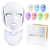 Face Care Devices 7 Colors LED Mask With Neck Pon Therapy Skin Care Rejuvenation Beauty Machine Anti-Acne Wrinkle Removal Tool 230915
