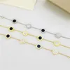 designer bracelet charm bracelets luxury jewelry for women 18K rise gold silver color shell diamond chain fashion jewelrys woman party christmas gift wholesale