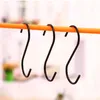 3 pcs Lot Black S Shaped Hooks Durable Hanger Holder Stainless Steel Hanging Sling Clasp Home Stroage Racks2493