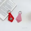 Lanyards -Designer -Schlüsselanhänger für Apple Airtags Tracking Device Hülle für Airtags PU Leder Antilost Schlüsselbund tragbarer Haken Süßigkeiten Farbe Luxu