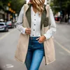 Chalecos de mujer Otoño Invierno Chaleco de lana Abrigo de algodón con capucha Color sólido Sin mangas Cremallera Ropa de calle Reversible Chaqueta de longitud media