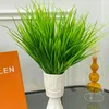 Decorative Flowers Artificial Grass Outdoor Plants Wheat Greenery Shrubs Faux Plastic Garden Porch Window Box Decor