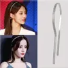 Заколки для волос MWsonya, корейская блестящая повязка для волос со стразами, боковая повязка с двойным кристаллом для женщин, модные аксессуары для головных уборов