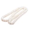 Design 10-11mm 82 cm perle d'eau douce blanche grand pain cuit à la vapeur perles rondes collier de perles chaîne de pull bijoux de mode 283v