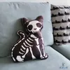 Nowy przyjazd gorący sellig szczęśliwy halloween pies czaszki i kot czarno -biały pp bawełniana lalka poduszka poduszka