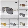 Fashion Metal Frame Windproof Eye Protection Sunglasses Goggles for Women or Men with Box