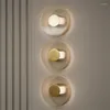 Vägglampa nordiska skivor randiga glas bakgrundslampor vardagsrum soffa gång sängen studie designer konstnärliga sconces lampor lampor