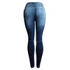 Jeans Femme Biker Blue Femmes Moto Pantalon Skinny Zip Mid Taille Haute Moteur Stretch Pour Femme