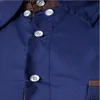 Hela Camisa Masculina Fashion Urban Single Men Shirt Pocket Design Enkel långärmad skjorta Slim Stitching Quality213A