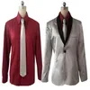 انتحار فرقة Cosplay The Joker Costume Cosplay Suit Silver Jacket Coat Psychos Killers Jacket Stirt Pants Tie2970