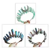 2020 Boho Vintage Witch Tiara Faux Raw Crystal Headband Stop Moon Angel Aura Crown CX200819297O