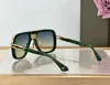 2024 Mode Metalen eendelige groot frame metalen vierkante zonnebril heren luxe merk bril unisex Unisex zwart vierkant frame sunblock spiegel