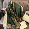 Fashion Scarf Silk Scarves Spring Luxury Chiffon Stripe Flower Print Beach Towel Scarf For Designer Women Girl Sunscreen Thin Gauze Scarf Long Scarves Wrap 180*90CM