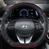 Hyundai Ioniq 2016 2017 2018 2018 2019 2020 Dermay Car Steering Wheel Cover Massage非滑り自動アクセサリーインテリアH2204221742