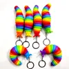 Fidget Keychain Slug Toys Slug Sensory Toys Articulated Stretch Cute Caterpillar Shape Anxiety Stress Reliever Toy for Kids Boys Girls