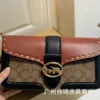 2024 Georgie Rivet Flower Combination Leather Single Double Flap Small Square Handbag 70% Off Store wholesale