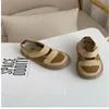 Sneakers Children Spring Summer Geunine Leather Sandals Boys Breathable Lycra Hollow Cloth Shoes Baby Soft Bottom Barefoot 230915