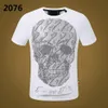 PP HERS T-shirt Summer Rhinestone Kort ärm Phillip Plain Men T-skjorta Rund halsskjorta tee skallar tryckt toppar streetwear m299m