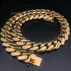 Fabryka niestandardowa łańcuch kubańskiego linku Real Sterling 10K 14K Solid Gold Hip Hop Fine Miami Cuban Link Chain