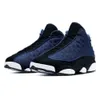 Мужские баскетбольные кроссовки Jordons Jumpman 13 Мужские женские Flint 13s Brave Blue Del Sol Светоотражающие кроссовки с узором «гусиные лапки» Фиолетовые спортивные Chaussures