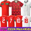 22 23 24 Moroccan 축구 유니폼 Hakimi Maillot Marocain Ziyech En-Nesyri 축구 셔츠 남자 키트 키트 하리 Saiss Idrissi boufal 저지 Maroc 국가 팀 셔츠