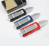 Mict Mini Knife Exocet Flying Fish Belt Clip Keychain Dual Action Tactical Pocket Folding Knife Fixed Blade EDC Survival Tool Knives