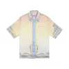 Chemise décontractée Casablanca pour hommes Fanglue Casablanca Tennis Cl23 Bullet Curtain Romantique Collier Cubain Hawaïen Chemises courtes pour hommes et femmes Cool Vêtements pour hommes