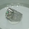 Modering Nieuwe stijl Dominante diamanten ring voor heren Volledige diamanten microsetring