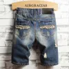 Qnpqyx designer mens rippade korta jeans märke kläder Bermuda bomullshorts andningsbara denim shorts manlig ny modestorlek 28-40261x