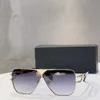 Gold Purple Metal Sunglasses for Men Women Sun Glasses Shades UV400 Eyewear with Box