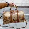 Duffle bag travel bag vintage luggage Designer bags Women Handbags high quality ladies Fashion large capacity flower Laggages hand201E