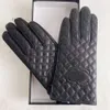 Gants à cinq doigts en cuir d'hiver, écran tactile en peluche pour le cyclisme, gants chauds et isolés en peau de mouton, 8hua