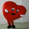 2020 Wysokie wysokiej jakości czerwone serce kostium dla męskiej męskiej rozmiar Fancy Heart Love Mascot Costume243z