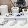 Haute qualité CT-07 Designer Casual Chaussures Cuir de veau Blanc Rouge Bleu Lettre Superpositions Plate-forme Low Lace Up Baskets Virgil Trainer Taille 35-44