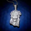 Iced Out Pendant Necklace High Quality Large Jesus Pendant Gold Silver Halsband Mens Hip Hop Halsbandsmycken259T