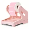 Phomemo bt Pinter with Paper Holder-Pink PM-241-BT Shipping Label Pint Pinter Pinter Paper Holder、iOS、Android PCと互換性のある出荷シートラベルラー