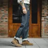 Jeans da uomo Maden Pantaloni dritti lavati in denim vintage a vita media per uomo 135 Oz Tasche a doppio strato con cimosa indaco pesante 230915