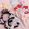 Party Supplies Lolita Bow Bear Ears Hairhoop Hairband Headwear för KC Cosplay Costume Accessories D828