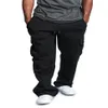 Pantalon de jogging ample de styliste pour hommes, couleur unie, pantalon décontracté, mode sport, poches Cargo, grande taille 296p