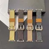 Top Designer Watchbands rem för Apple Watch Band 44 42 45 38 40 41 49 mm Iwatch 8 7 6 5 4 3 2 Band för man och kvinna äkta läderbrevband