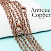 50 pcs- 18 24 30 Inch Antique Copper Chain necklace Antique Copper Cable Chain Rolo Chain Anti Necklace274e